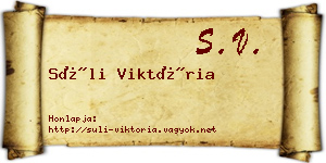 Süli Viktória névjegykártya